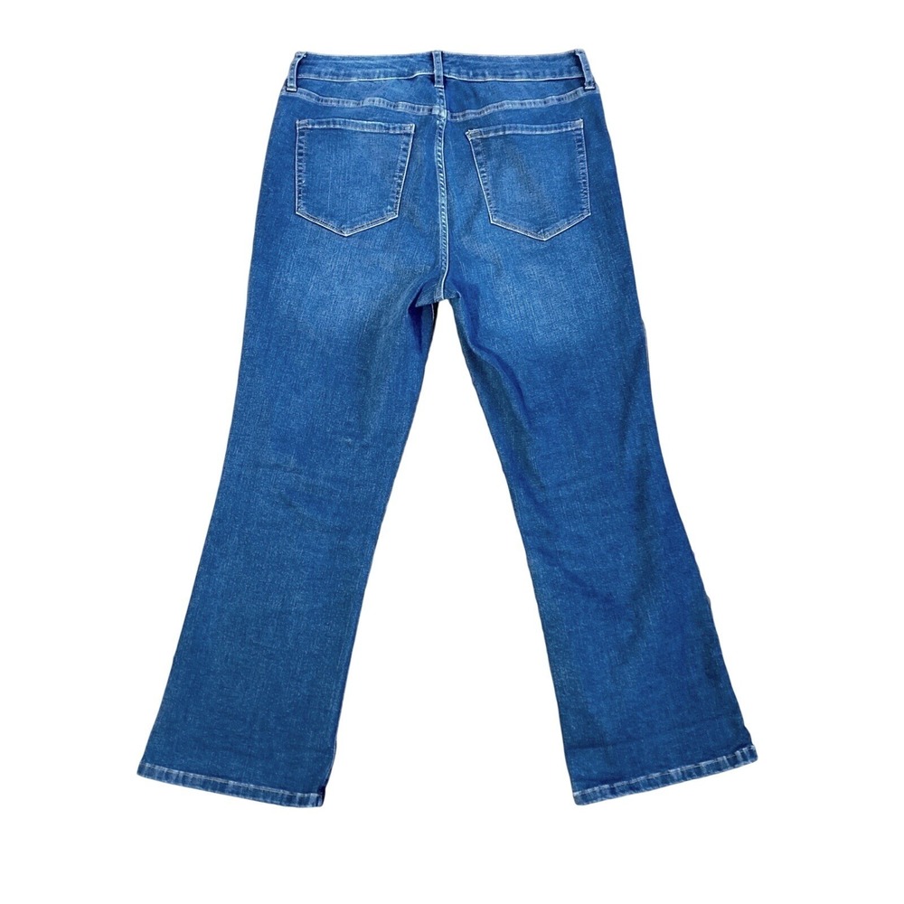 Chaps Cropkick Flared Midrise Capri Crop Stretch Denim Pant Womens 10 32 32x27